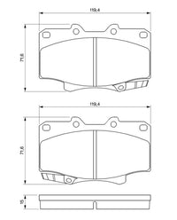 Bosch Front,Rear Brake Pads 0986424134 BP055