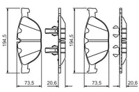 Bosch Front Brake Pads BP1257