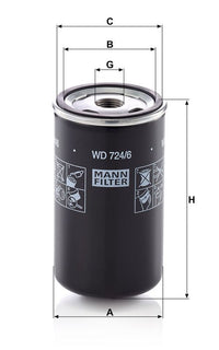 Mann-filter Automatic Transmission Filter WD724/6---Tractor