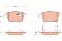 TRW Front,Rear Brake Pads GDB3337---NO KTYPES