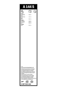 Bosch Aerotwin Wiper Blades A144S
