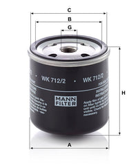 Mann-filter Fuel filter WK712/2---Tractor