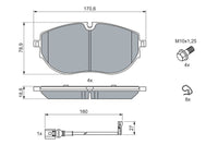 Bosch Front Brake Pads 0986460082 BP2792