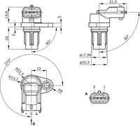 Bosch Camshaft Position Sensor 0232103097