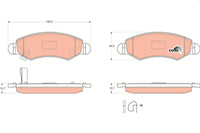TRW Front,Rear Brake Pads GDB3363---NO KTYPES
