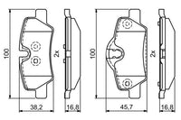 Bosch Rear Brake Pads ­BP2059 0986495400