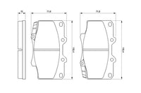 Bosch Front,Rear Brake Pads 0986424134 BP055