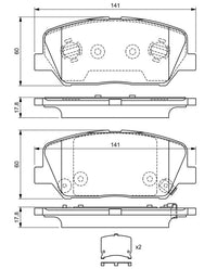 Bosch Front Brake Pads 0986494671 BP1666