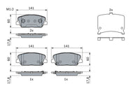 Bosch Front Brake Pads 0986494671 BP1666