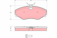 TRW Front,Rear Brake Pads GDB1574---NO KTYPES