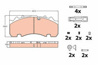 TRW Front,Rear Brake Pads GDB5091---NO KTYPES