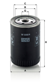 Mann-filter Oil Filter W936/4---Tractor